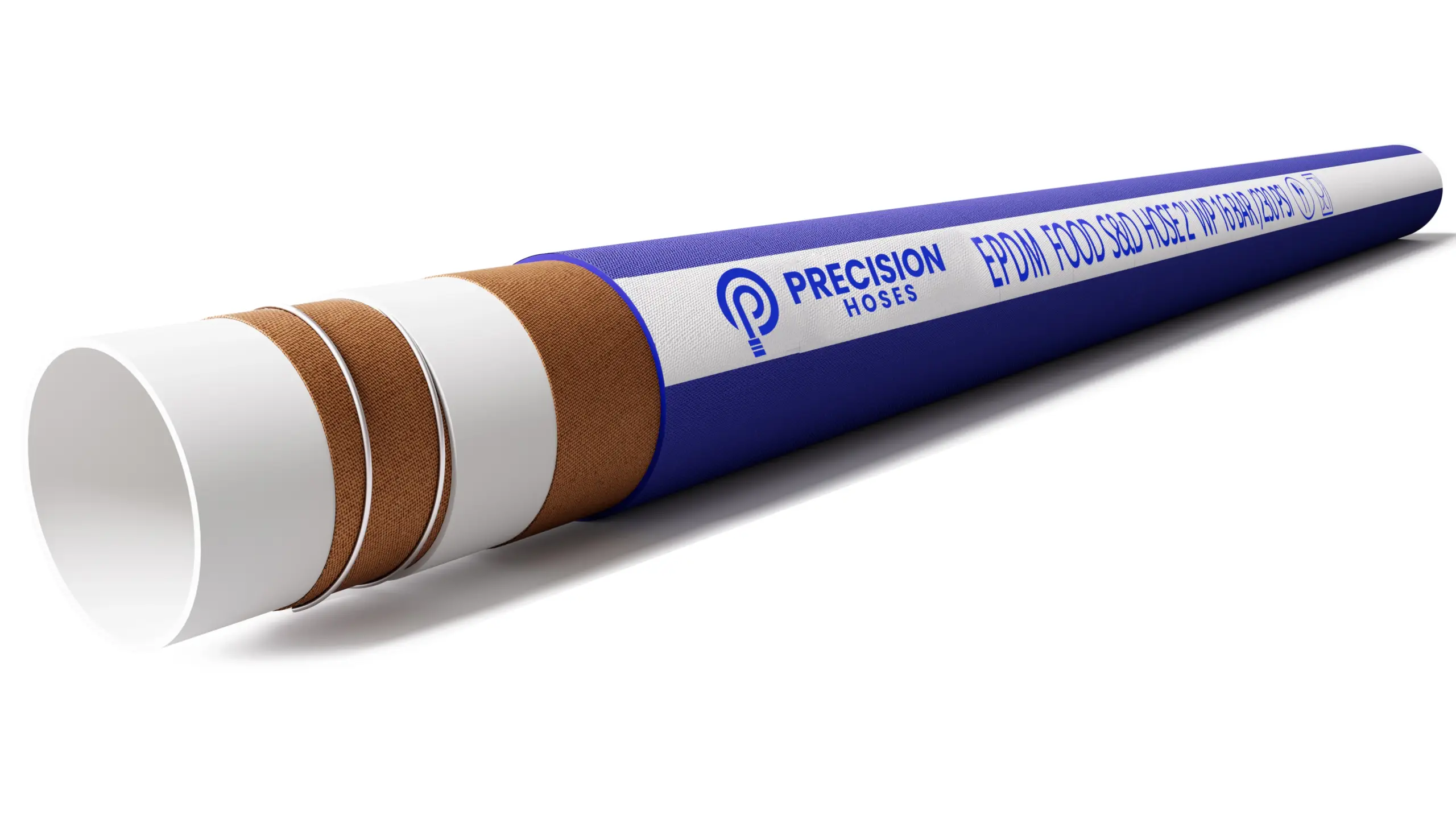 The NBR Food Suction and Discharge Hose is designed for both suction and discharge applications in the food and beverage industry.