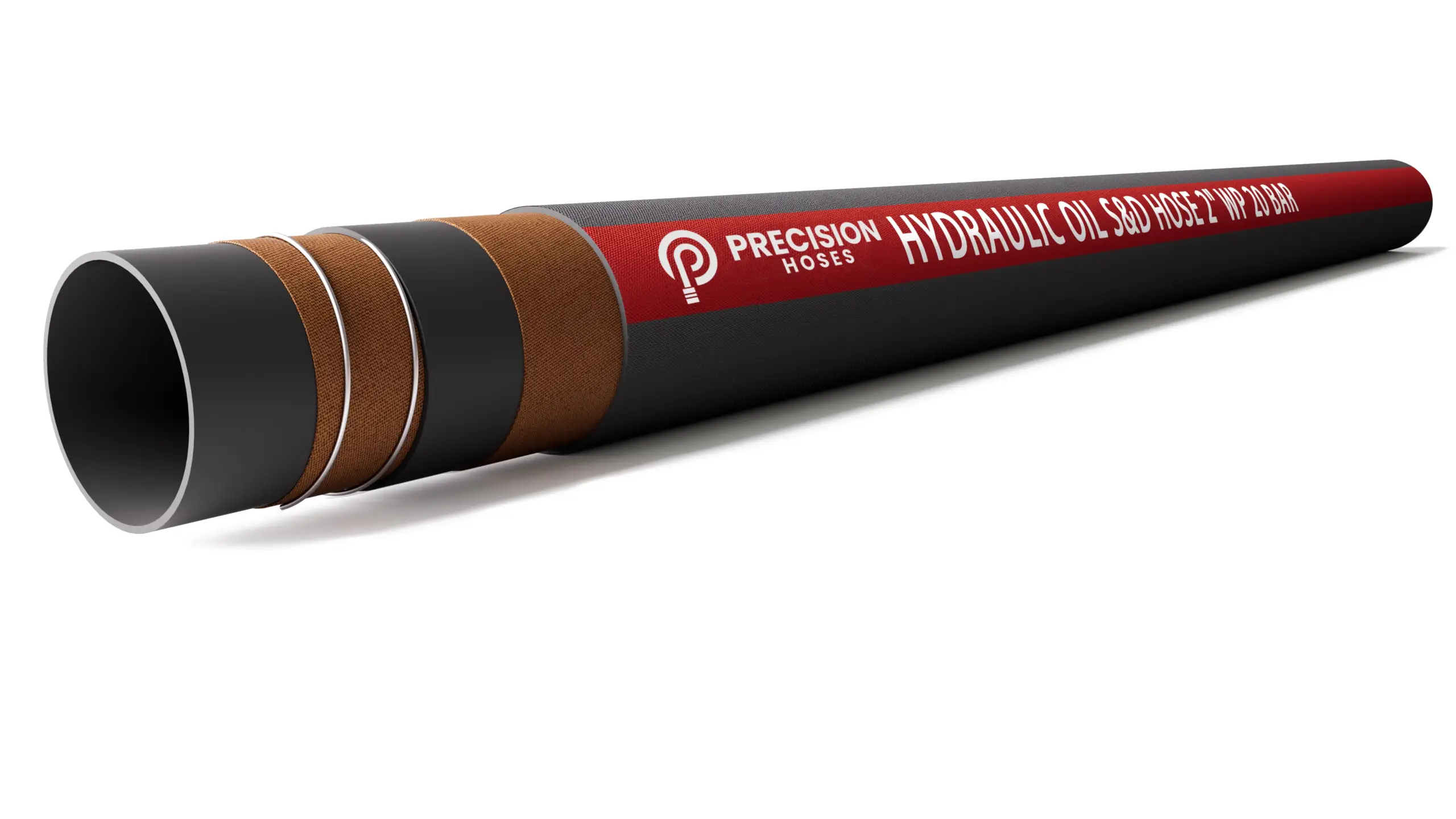 The Hydraulic Oil Suction and Discharge Hose with Flange is designed for both suction and discharge operations of hydraulic oils and other petroleum-based fluids in industrial, construction, and hydraulic system