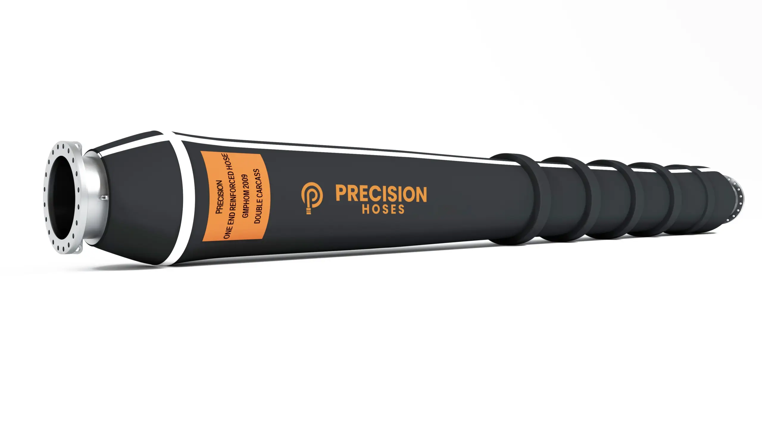 The One End Reinforced Submarine Hose with Collars is designed for offshore oil and gas transfer operations, specifically in submerged environments.